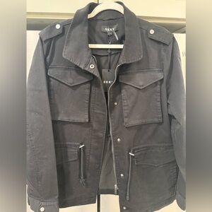 DKNY black Garden Plaid Jacket